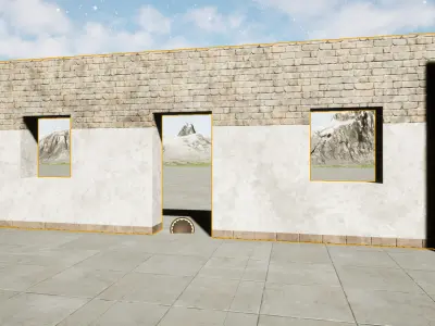 Unreal Engine Modular Walls 1-2 Low-poly 3D model