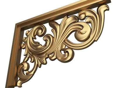 Stair Brackets 05 Low-poly 3D model