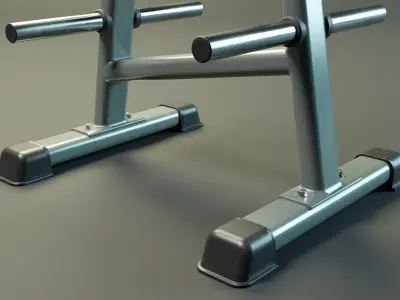 Bumper Plate Storage Rack Low-poly 3D model