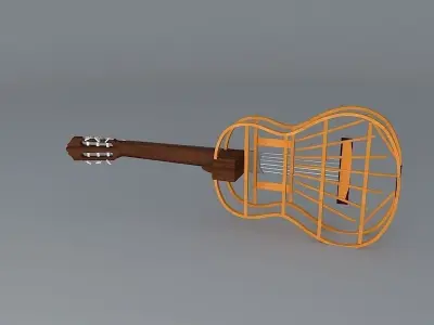 Nylon string guitar Free 3D model