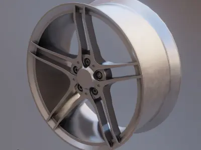Sport Car Rim 2 Game-Ready 3D Model Low-poly 3D model
