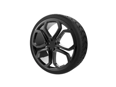 Car Wheels Rims Set Kit 3D print model