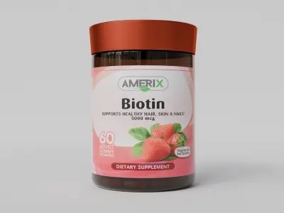 Capsule Bottle Vitamin 3D model