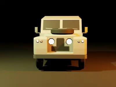 Low-Poly Land Rover Defender 1954 Low-poly 3D model