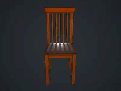 Dining chair 2 PBR Low-poly 3D model
