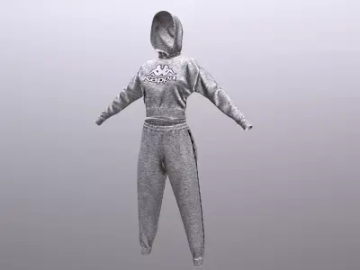 KAPPA WOMEN SPORT SUIT PBR Low-poly 3D model