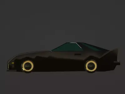 Black Car Model Low-poly 3D model