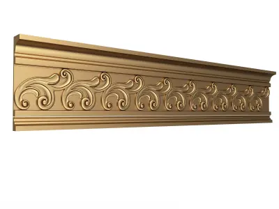 Cornice Decoration Molding 011 Low-poly 3D model