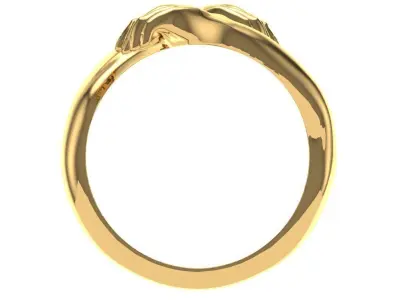 Hug ring hands ring 3D print model 3D print model