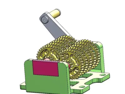 POWERFUL GEAR BOX 3D print model