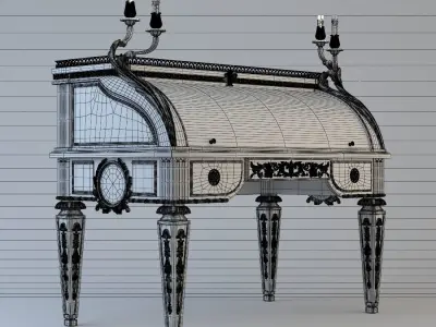 Secretaire marquetry 3D model