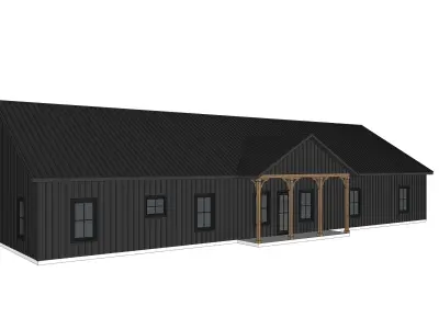 Barndominium House 074 -Archimple LLC Low-poly 3D model