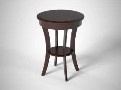 Sasha Accent Table lacquered Low-poly 3D model