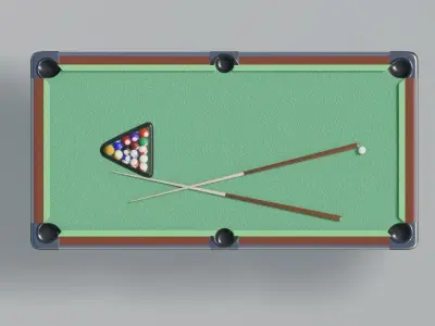 pool table Low-poly 3D model