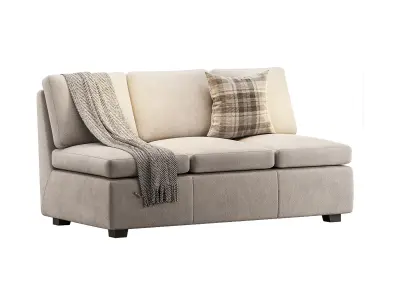 Profiles Armless Sofa 3D model