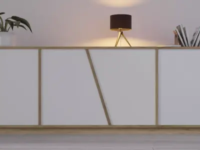 Buffet sideboard Free low-poly 3D model