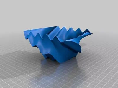 Waved Bowl 3 Free 3D print model