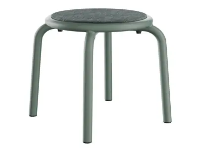 Torno Stool Upholstered Seat 3D model