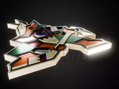 Arizona Coyotes logo - Cinematic - 3D print 3D model