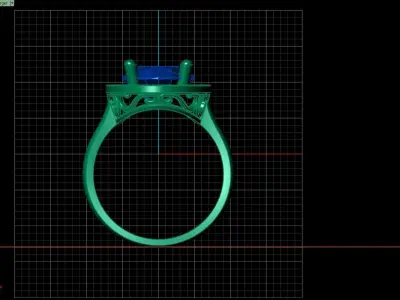 STL 3DM Women Ring Womens Ring Diamonds With Stone Model 3D  3D print model