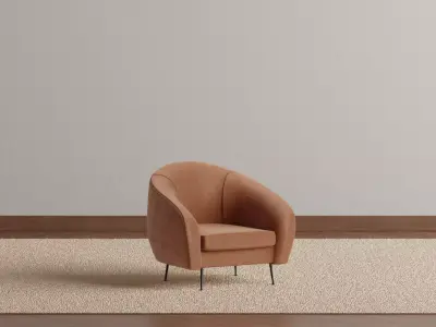 Annabelle Velvet Armchair 3D model
