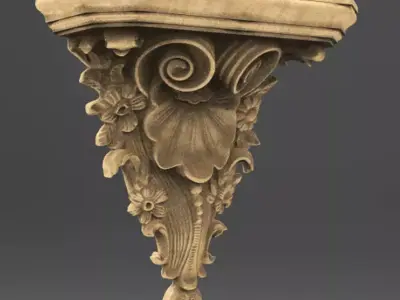 Corbel Decorative bracket 9   3D model 3D print model