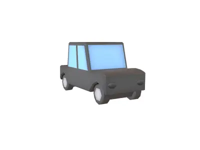 Cartoon Car v1 004 Low-poly 3D model