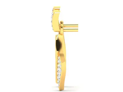 Women Earrings 3dm STL OBJ FBX Render Details 3D print model buy