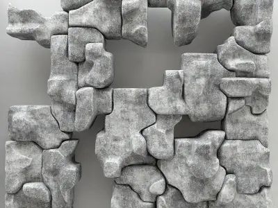 Panel Big stone splinter n1 3D model