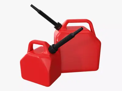 Plastic gas canister set 3D model