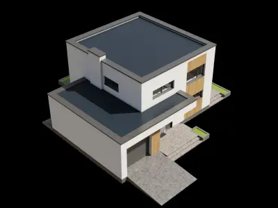 Modern House ID078 3D model