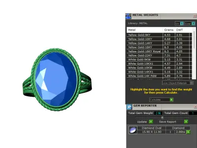 A Vision of Elegance The Oval Sapphire Solitaire Ring 3D print model