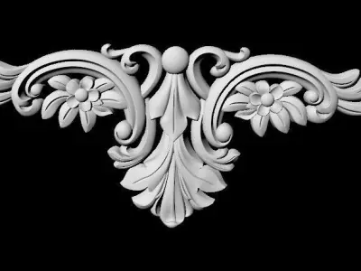 Central decor ornament for furniture 3D model 661