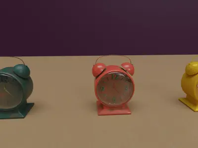 TABLE CLOCK Low-poly 3D model