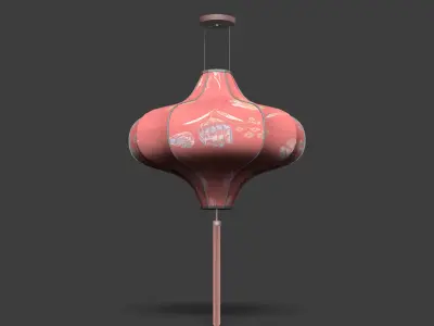 Chinese  red  lantern   Low-poly 3D model purchase