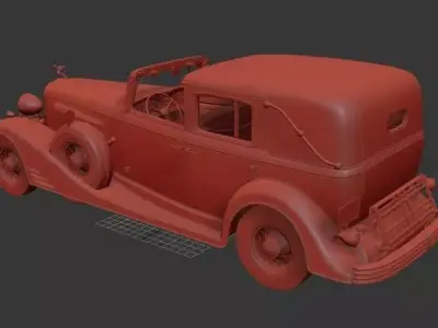 Cadillac V16 452 C town car 1933 3D print model