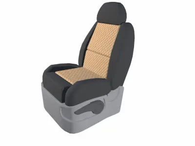 Car Seat Low Poly Low-poly 3D model