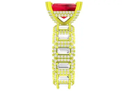 7292 Luxury Diamond Enternity Engagement Ring 3D print model