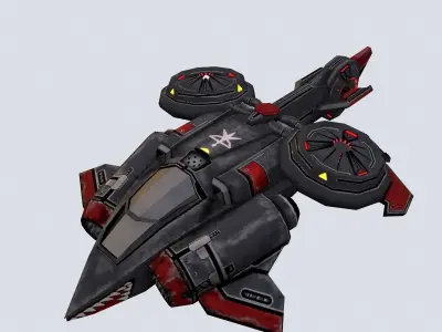 Spaceship Shee Low-poly 3D model