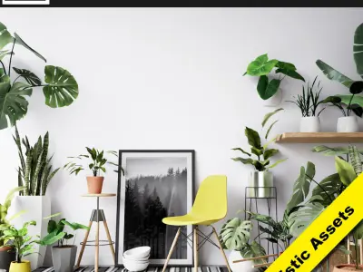 Realistic Plants Pack - Unreal Engine 4  Low-poly 3D model