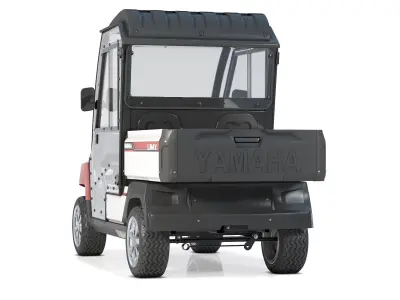 Yamaha Golf Cart UMAX CAB RED 3D model