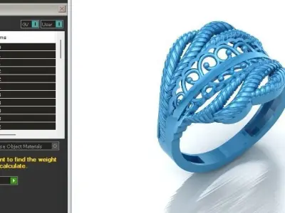 Fancy Womens Rings Plain Rings Ready STL 3DM Models Rings 3D print model 11
