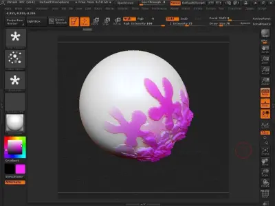 Flowers brush for Zbrush 3D model