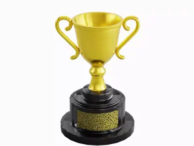 Trophy Gold Award 01 Low-poly 3D model