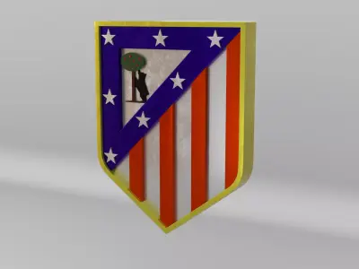 Club Atletico de Madrid Team Logo 3D model