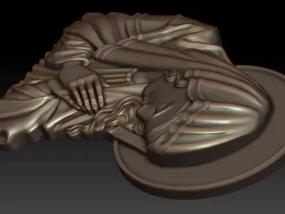 Virgin Mary 5 3D print model