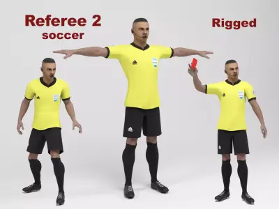 Referee 2 soccer 3D model