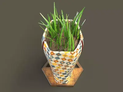 Vase Head Low-poly 3D model