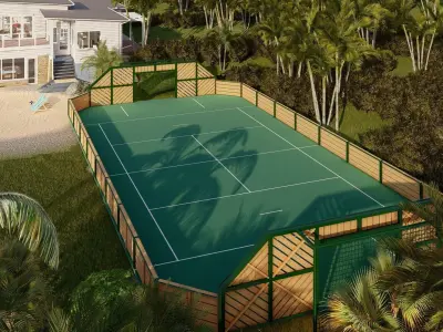 Urban stadium - Street soccer pitch 3D model