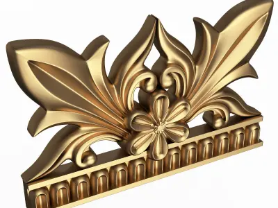 Carved Plaster Molding Decoration 050 Low-poly 3D model